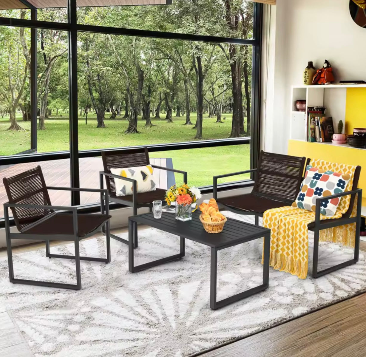 4 Seat Patio Set With Coffee Table