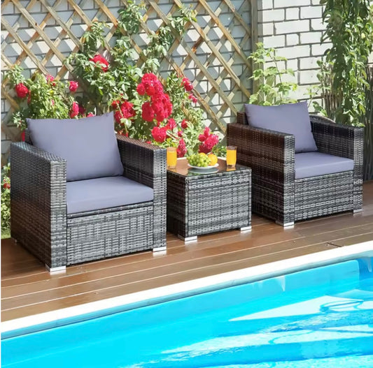 2 Seat Rattan Outdoor Furniture Set