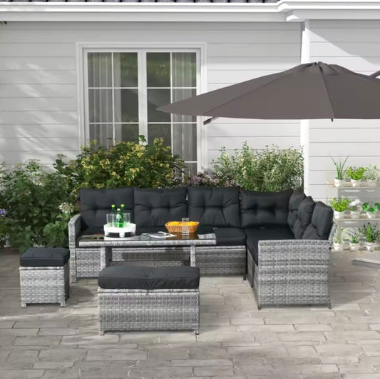 9/10 Seater Outdoor Rattan Dining Set